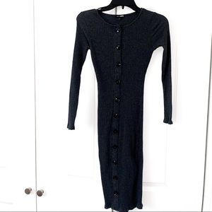 Button down gray dress size S